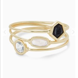 NWOT!! Kendra Scott Natalia gold + gray bracelets